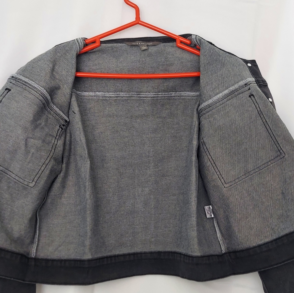 Kate &  Mallory Women's Black Denim Rhinstone Jacket Size Large NWOT - Picture 9 of 14